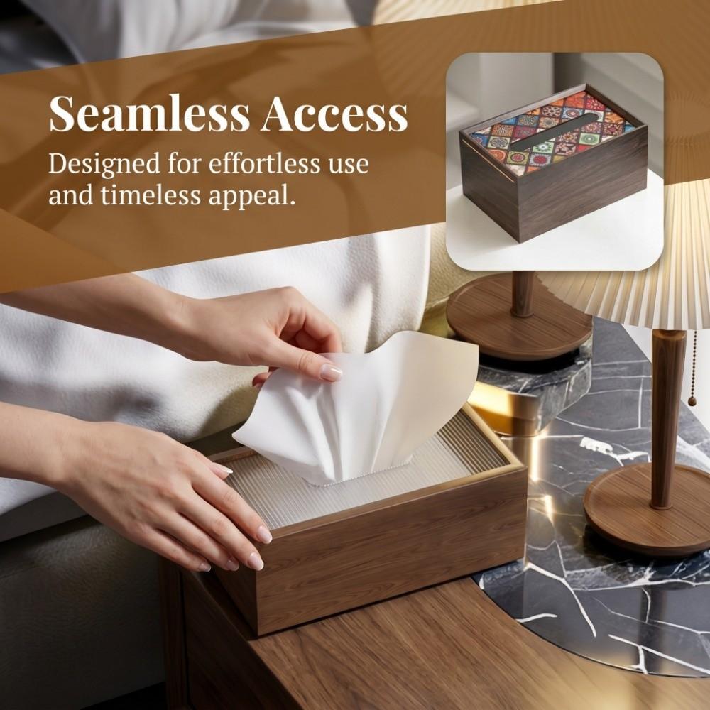 Wood Napkin Box Elegant Paper Towel Holder Minimalist Paper Box  Hotel Use