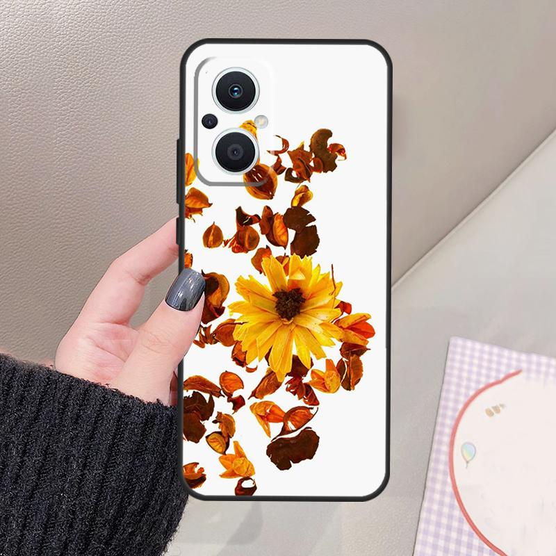 Flowers Pressed Funda For OPPO Reno 12 F 11F 13F 14F 10 13 14 15 Pro 7 8 Lite OPPO Find X8 X6 X5 X9 Pro Case