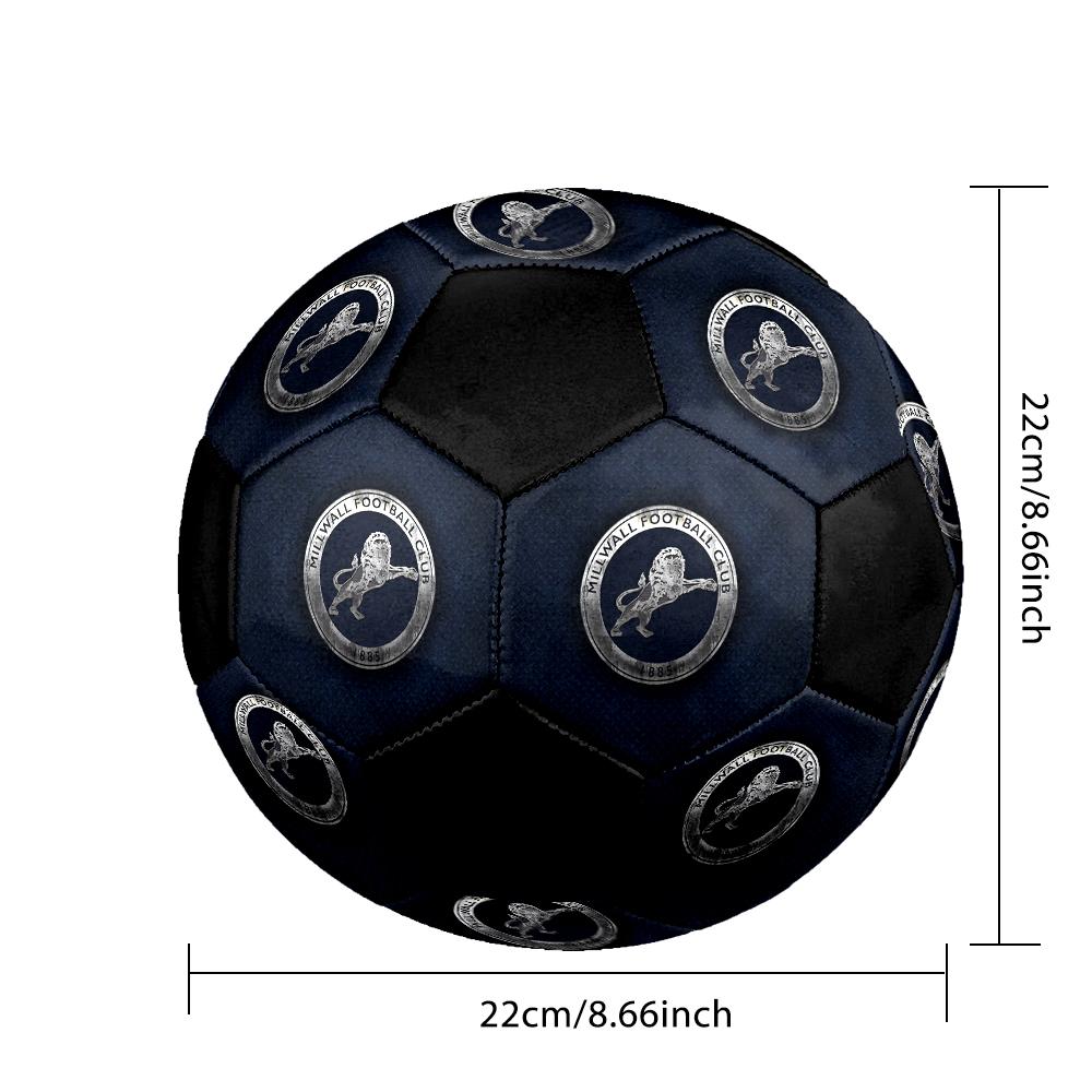 TAGLIA 5 Pallone da Calcio Millwall FC Colorato Per Tutte le Età Cucito a Macchina PVC Pronto per la Competizione Resistente Ad Alto Rimbalzo
