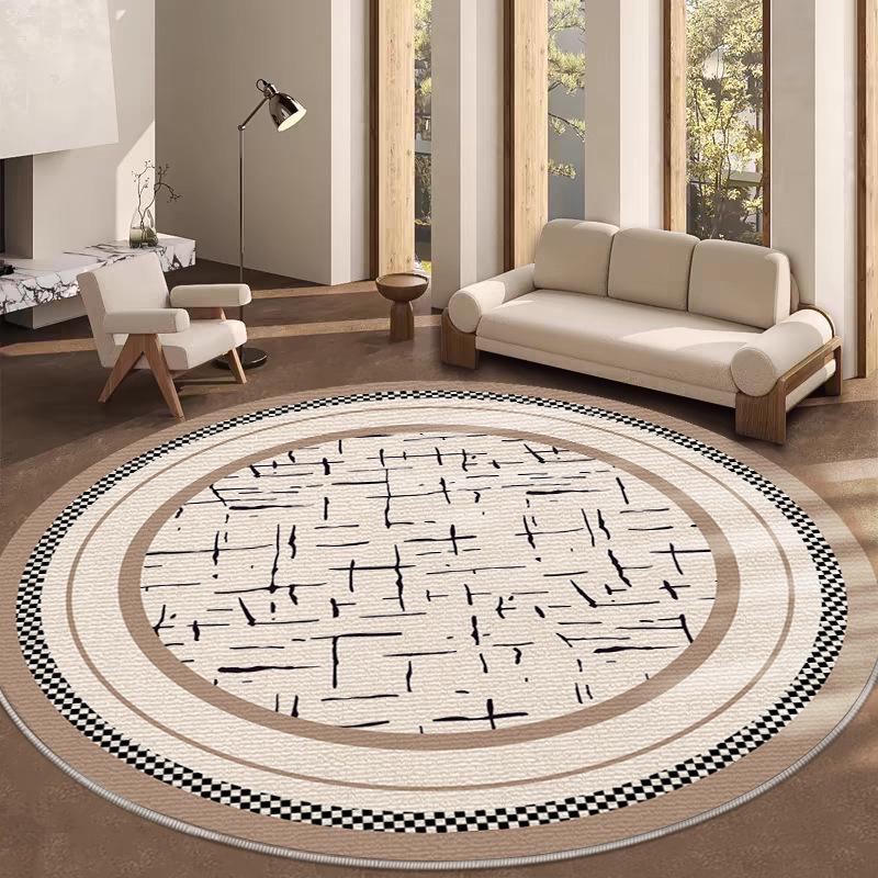 

Современный круглый бархатный коврик для пола — идеально подходит для гостиных, спален и журнальных столиков, идеален для осени и зимы. 80 cm diameter round