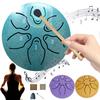 3 Zoll 6 Töne Regentrommel Stahltongtrommel Tragbare Handpan Trommel Perkussion Musikinstrumente für Yoga Meditation Einzigartiges Geschenk