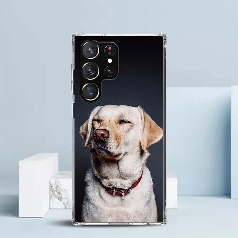 Labrador Retriever Dog Phone Case For Samsung Galaxy S24 S25 Edge S26 Ultra S22 S23 Plus S21 + S20 FE Soft TPU Back Cover Galaxy