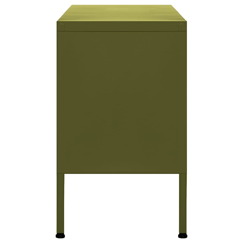 Vidaxl TV Stand, Olive, 105X35X50 Cm, Steel