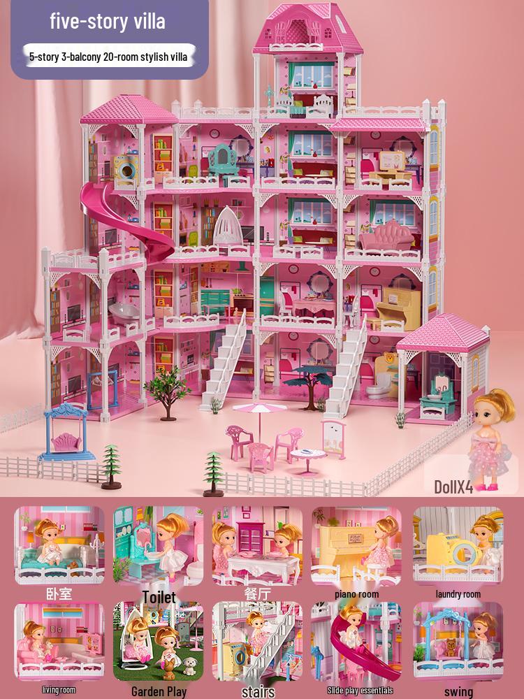 Princess Castle Dollhouse: Pretend Play Toy for Girls Aged 3+