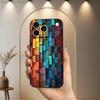 3D Art Block Cool Phone Case For iPhone 17,16,15,14,13,12,11 Plus,Pro Max,XS,X,XR,SE,Mini,8,7,Soft Silicone Black Cover