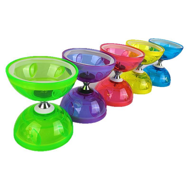 Beginner Student Diabolo Set with Three/Five-Bearing, Bell & Luminous Double-Head