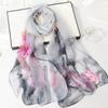 New Women's Air Conditioning Thin Silk Scarf  Silk Emulated Silk Versatile Silk Scarf  Sun Protection Scarf  Colorful Scarf