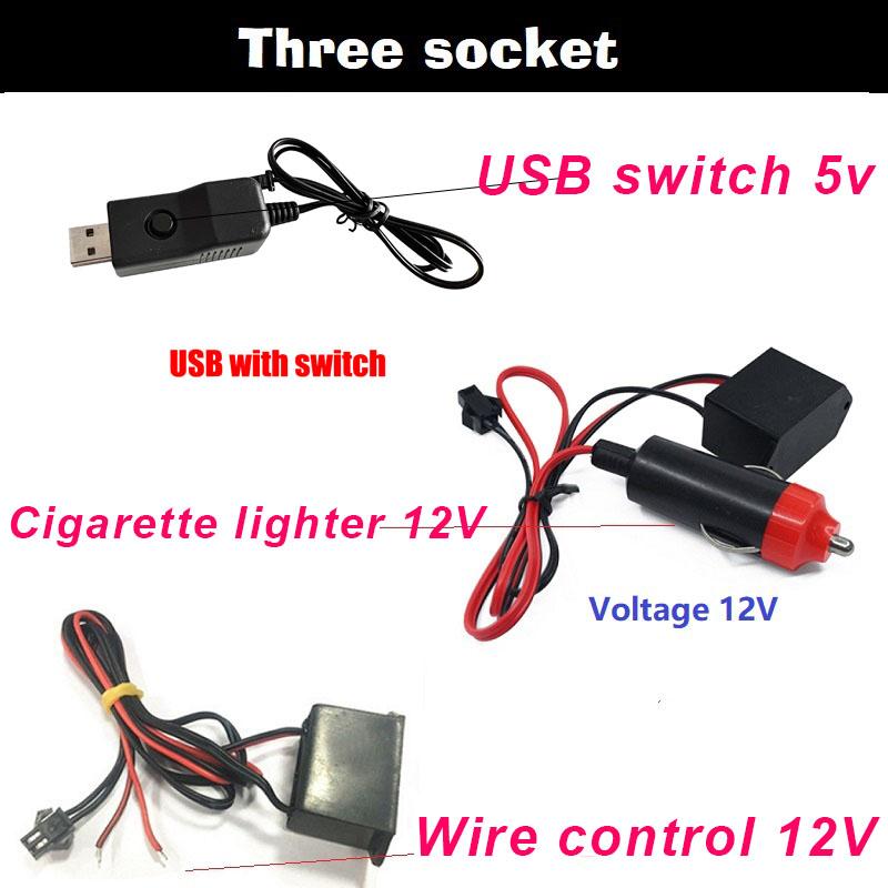 10m/3m/5m Neon LED Car Interior Lighting Strips Auto LED Strip Garland EL Wire Rope Car Decoration lamp Flexible Tube 12V
