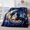 Bernese Mountain Dog Stars Blanket Flannel Blanket Throw Blanket Sofa Cover Blanket Soft Premium Blanket Picnic Blanket Tv Blanket Gifts