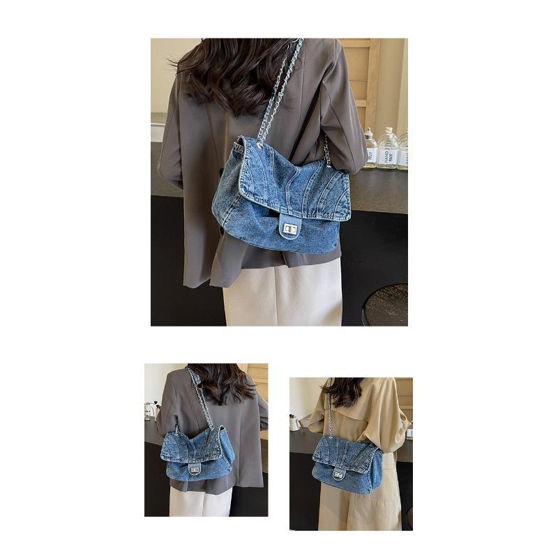 2025 New Fashionable and Versatile Chain Underarm Bag Large Capacity Commuter Shoulder Tote Bag