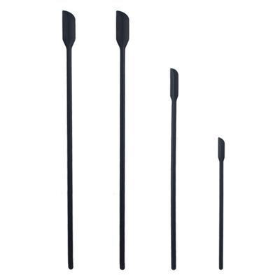 4Pcs/Set Heat-resistant Mini Silicone Spatula Set Safe Easy To Clean Rubber Spatula Long Handle Food Grade Jam Bottle Scraper
