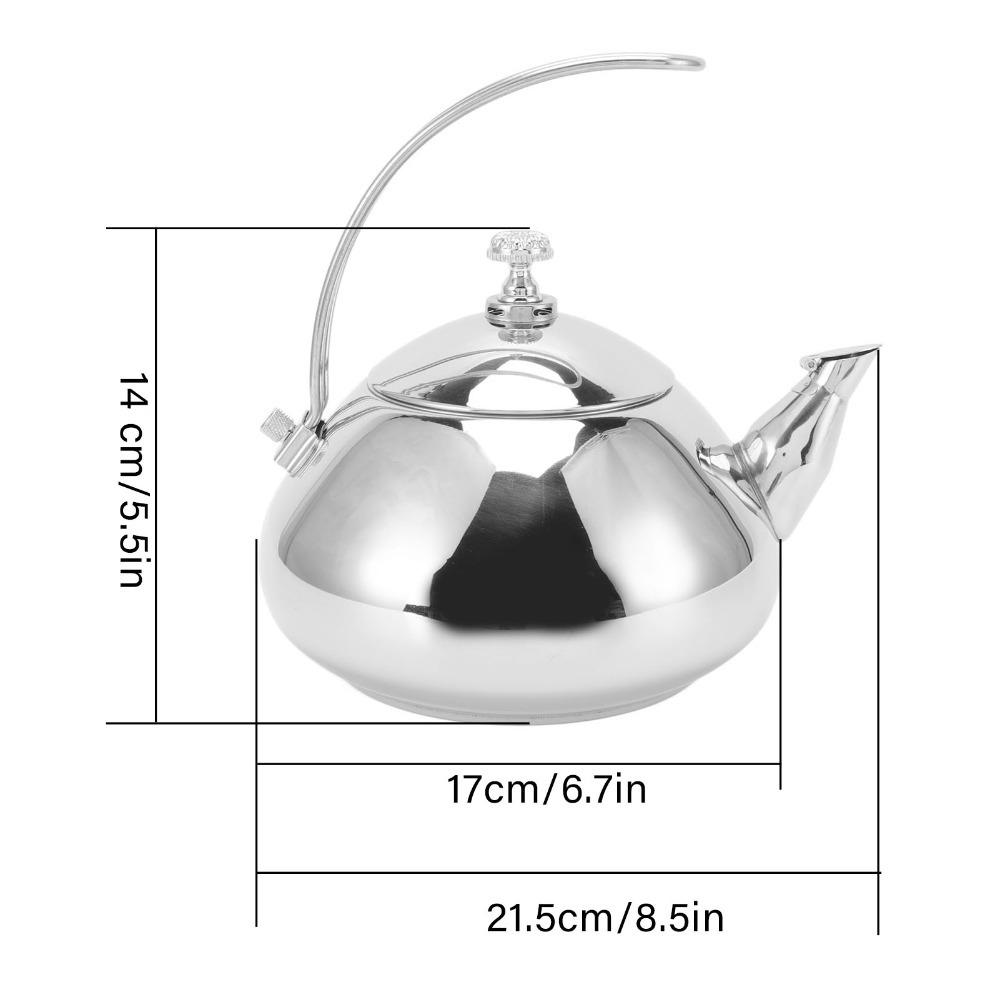 Stainless Steel Stainless Steel Tea Pots 1.5L Capacity Tea Kettle With Infuser  Home Kitchen