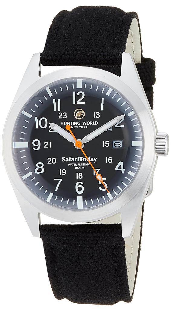 Authentic Hunting World Safari Today HW555BK Black Men's Watch,