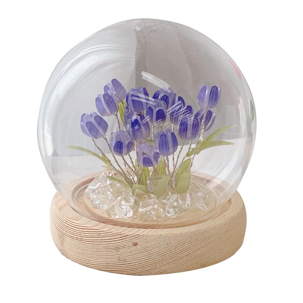 Veilleuse LED Tulipe: Fleur artificielle pour chambre à coucher, aide au sommeil, cadeau d'anniversaire pour elle, lumière LED d'ambiance pour la Saint-Valentin chinoise