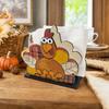 Wooden Napkin Holder for Thanksgiving Rustic Holiday Party Supplies Decorative Table Centerpiece