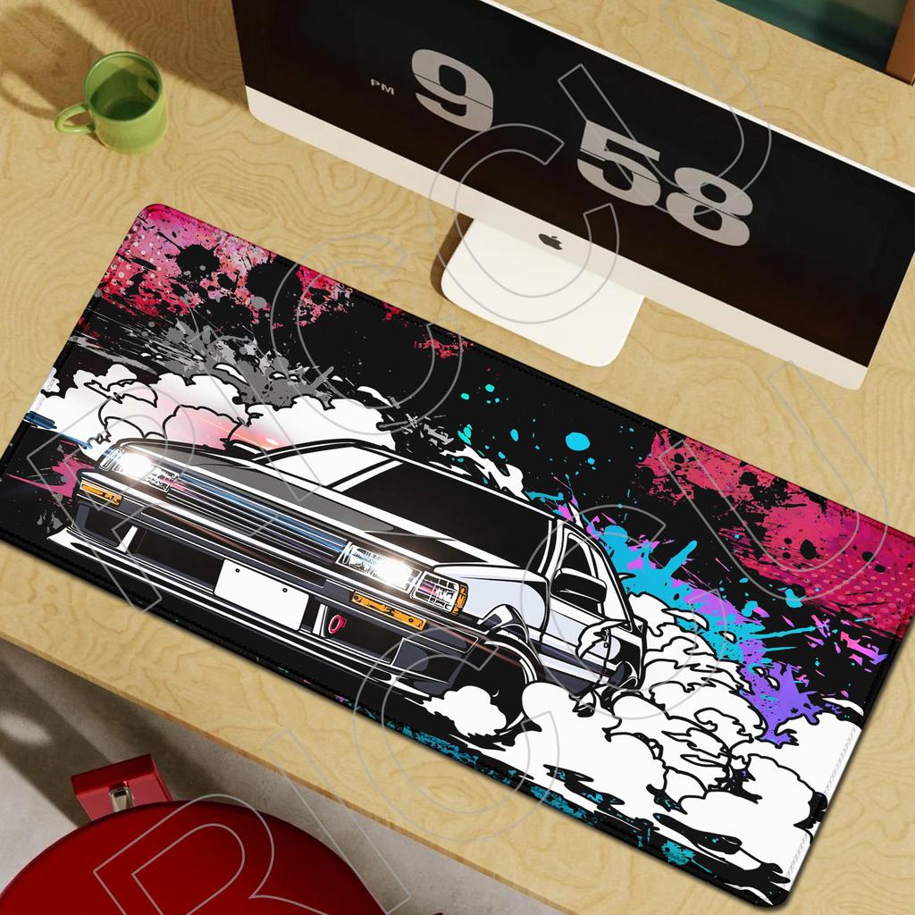 XXL HD Gaming Mouse Pad Nonslip PC Accessories Anime Initial D Keyboard Mats Large Office Desk mat Rubber Carpet protective pad