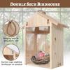 Window Birdhouse Hanging Wood Bird Nest for Cardinals Finch Garden Decor