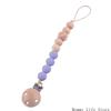 Wooden Nipple Clip Teething Bead Pacifier Anti-Lost Chain Soother Clip Baby Teether Toy Hanging Clip Nursing Accessories