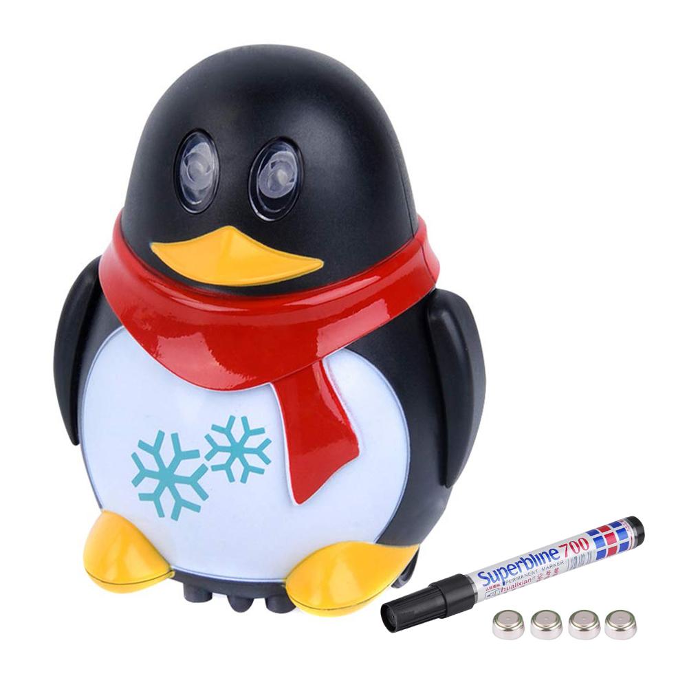Penguin Inductive Toy Follow Drawn Line Toy Cute Penguin Model