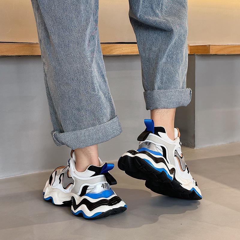 Wavy Platform Sneakers: Women's Spring/Summer 2025 Trendy Mesh Dad Shoes