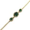 Les Trésors De Lily [N5402] - Gold Plated Bracelet 'Sissi' Golden Green