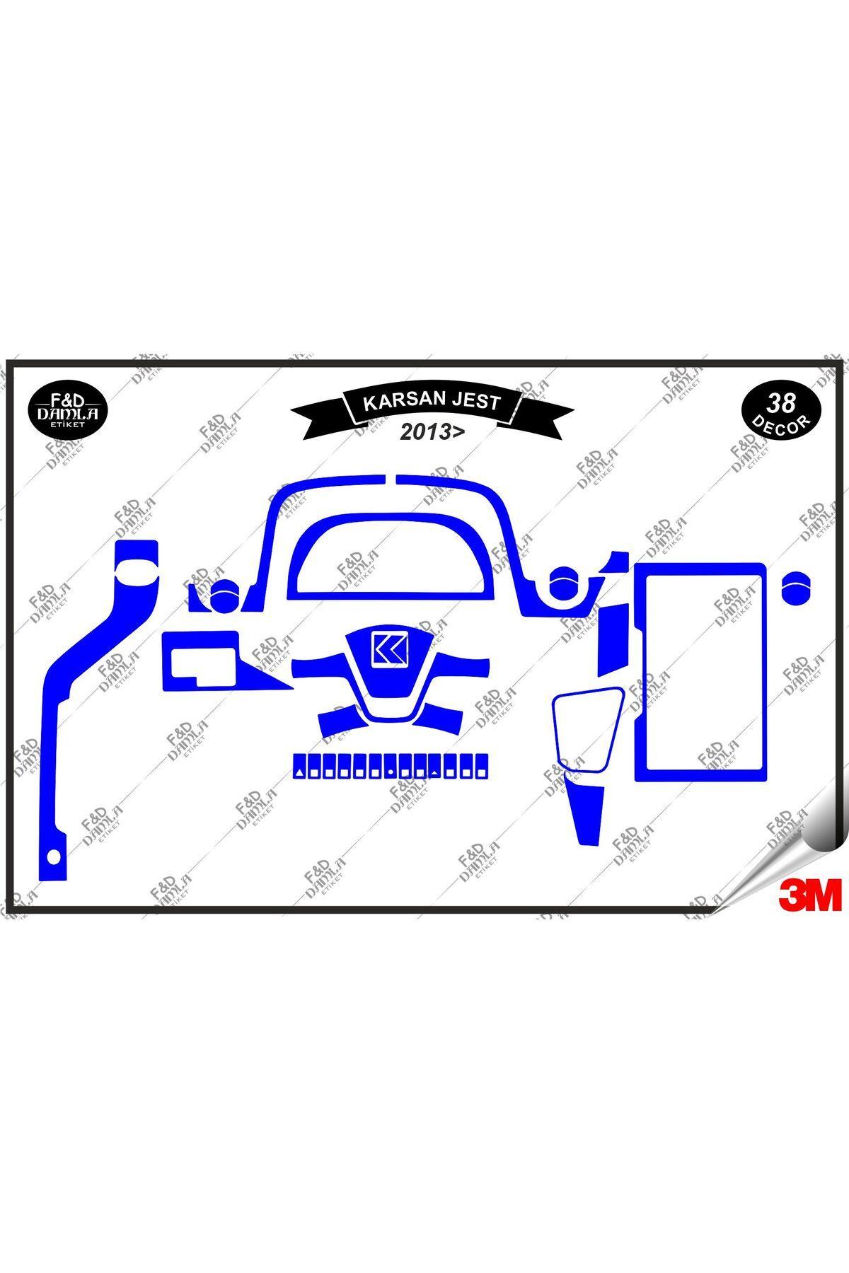

Karsan Jest 2013 Torpido Konsol Trim Göğüs Maun Kaplama Set 38 Parça Mavi