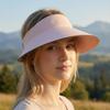 Sunshade Hat Ponytail Beach Sunscreen Breathable Summer Hat with Folding Brim Roll Hat