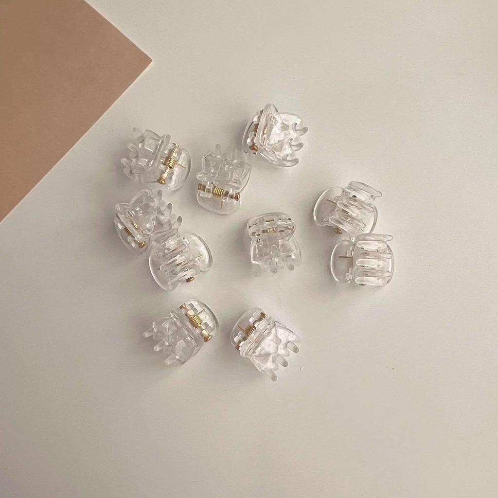 Small Hair Claw Clips for Women Girls Korean Simple Mini Black Transparent Plastic Clips Hairpin Kids Hair Styling Accessories
