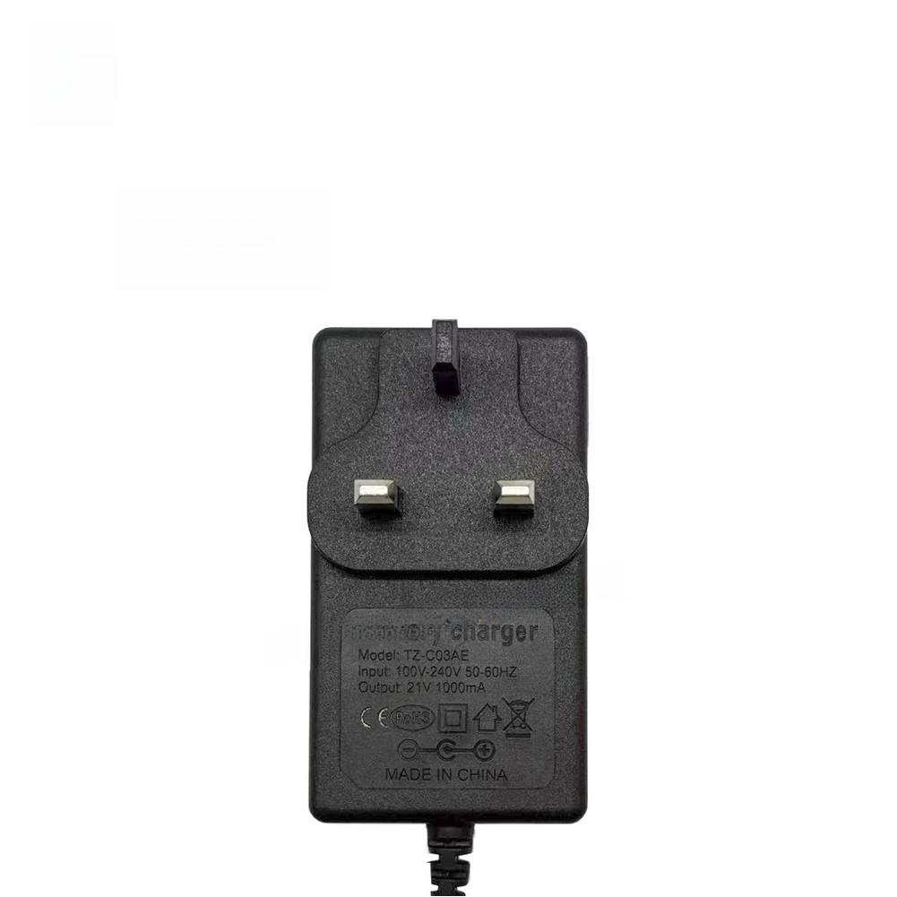UK Standard 21V Power Adapter for Lithium Battery Drills with Plastic Housing Compatible with 100V-240V Worldwide Voltage Input