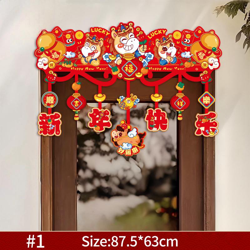 2026 Lunar Horse New Year Tet Decoration Hanging Pendant 3D Door Window Pendant Wall Decor Chinese Spring Festival Ornament