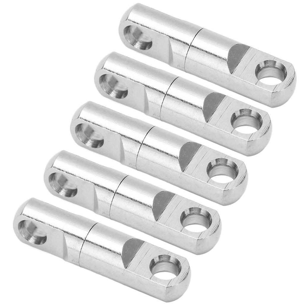 5pcs Set Stainless Steel Column Type 360 Degrees Rotary Bearing Swivels Fishing Swivels Hook Connector6#