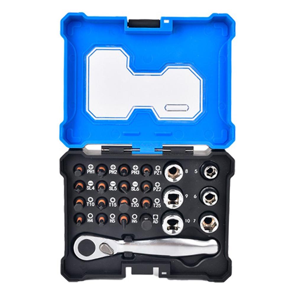 Screwdriver Manual Batch Head Small Wrench Socket Professional With Screwdriver Bits Ratchet Wrench Kit For Repair Tools