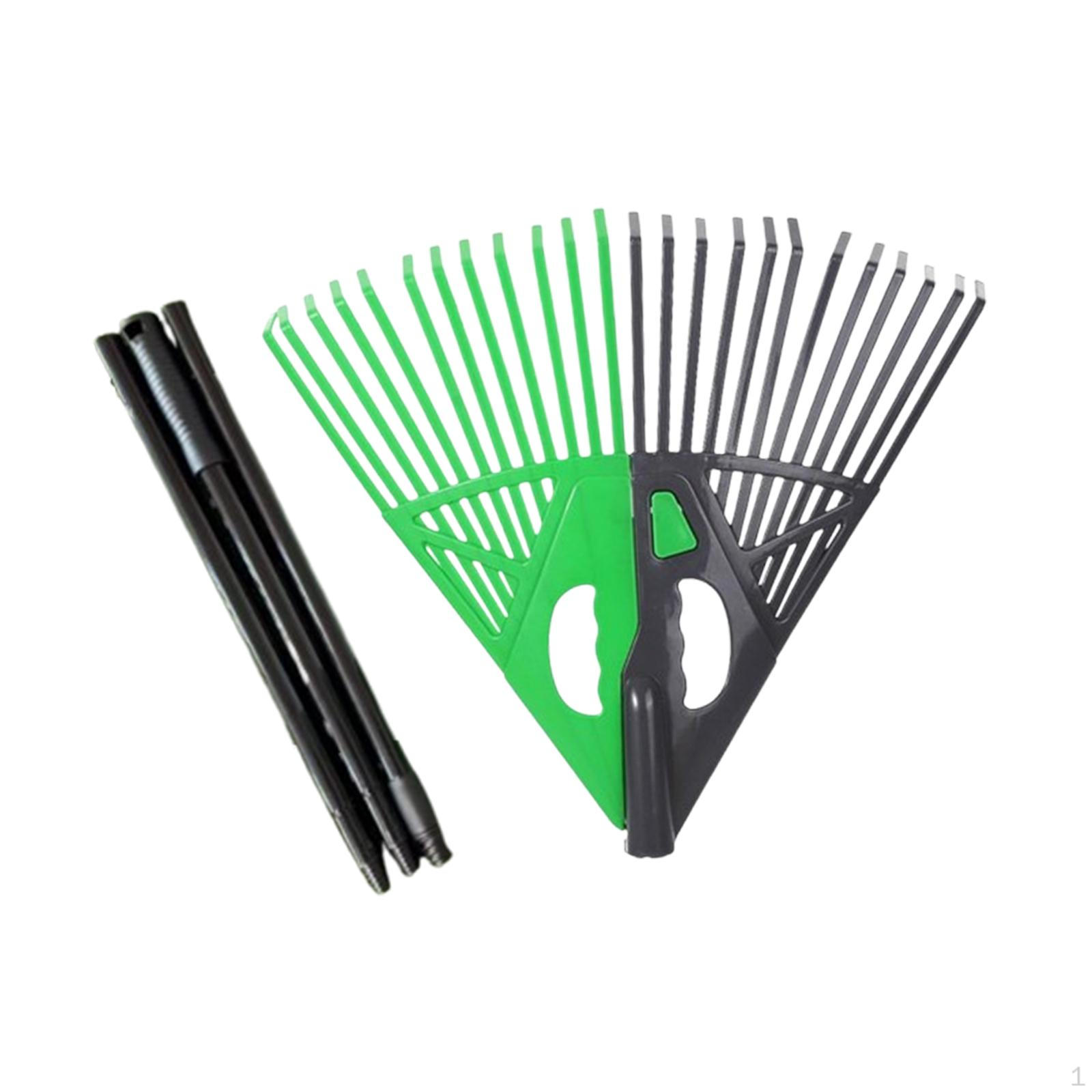 

Garden Leaf Rake Cleanup Grabber Picking up Leaves for Debris Yard Pond Grass LeftGreen RightGray