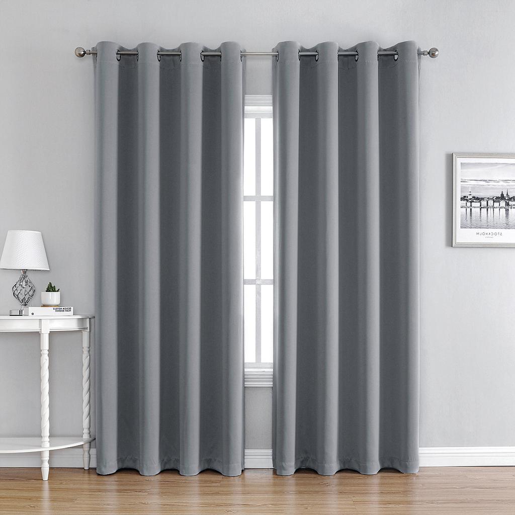 70-90% Shading High Precision Solid Color Blackout Curtains Bedroom Living Room, Noise Reducing Privacy Window Treatment Home Decor