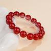 Mei Zhuo Natural Red Agate Round Loose Beads for DIY Jewelry Crafting