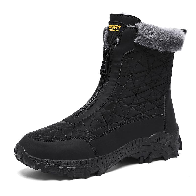 Winter Men's High-top Snow Boots Outdoor Warm Plush Shoes Plus Size 39-47