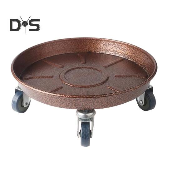 Metal Plant Caddy with Wheels Heavy Duty 360-degree Rolling Plant Dolly Stand Round Wheeled Planter Roller Base for Potted Tree Flower