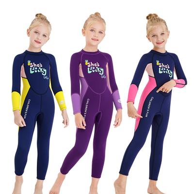 2.5mm Kombinezon dziecięcy dla dziewczynek Kombinezon neoprenowy na całe ciało Junior Youth Kombinezon piankowy z długim rękawem Kayak Surf