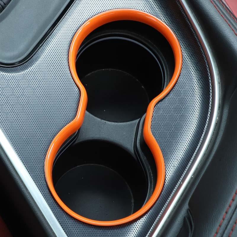 Přední držák na pohár Dekorativní kroužek Krycí samolepky Vhodné pro Dodge Challenger 2015 Up ABS Autopříslušenství