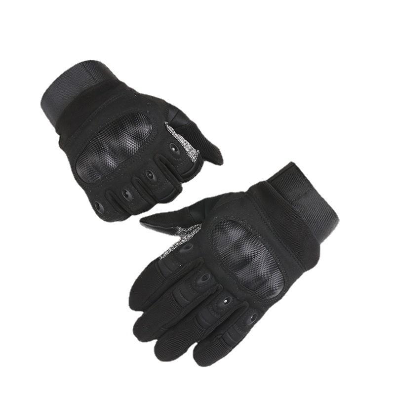 Tactical Gloves Full Finger Touch Screen Carbon Fiber Shell Joint Protection Non Slip Anti Cut Men's Outdoor Fitness Cycling Half Finger Gloves