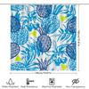 Colorful Pineapple Shower Curtain Waterproof Fabric Bath Decor Navy Blue Yellow Green White