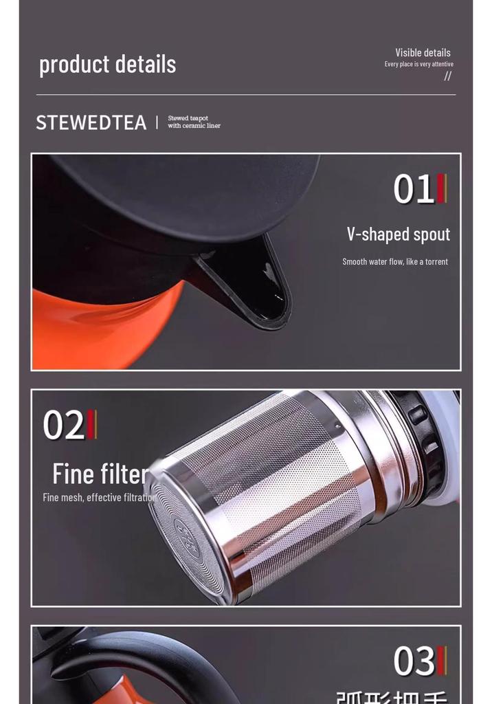2026 Insulated Stainless Steel Mute Teapot & Brewing Pot