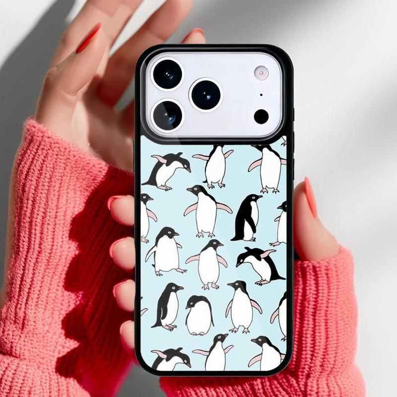 Lovely Penguin Phone Case for iPhone 17 16 15 14 13 Pro Max Back Cover for 12 11 Pro Coque
