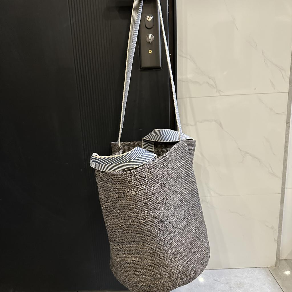 Summer Raffia Straw Bag Large Capacity Woven Beach Bags for Women Handbag Bohemian Rattan Tote Shoulder Bag Travel Basket Bags
