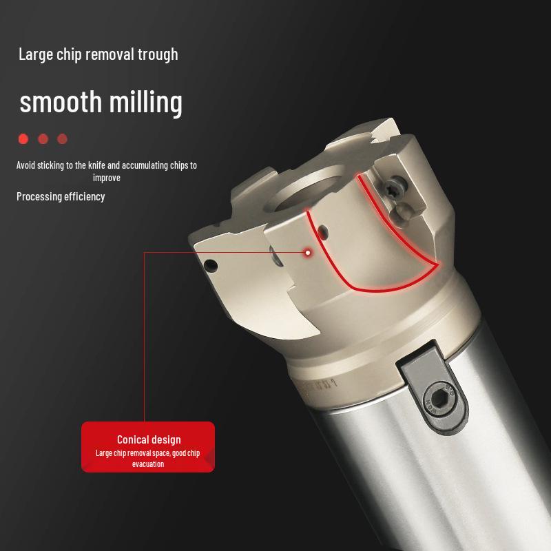 BAP400R Right Angle 90° Face Milling Cutter Head - APMT1604 Square Shoulder, 50-63mm FMB22, 4 Tooth