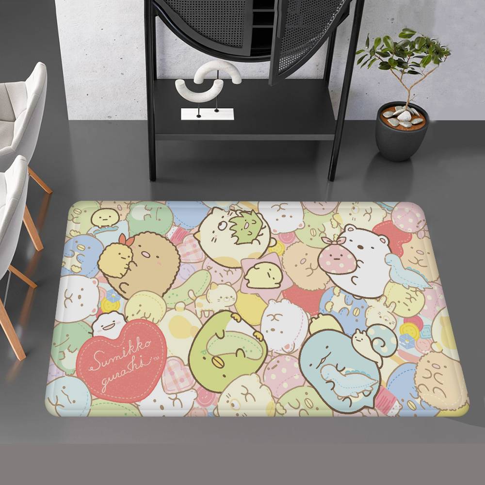 Cute Sumikko Gurashi Bathroom Mat Anti-slip Absorb Water Long Strip Cushion Bedroon Mat Welcome Doormat