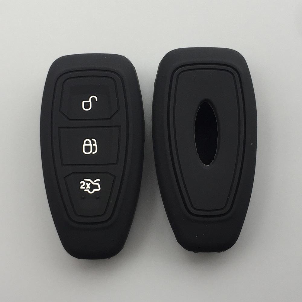 Silicone Car Remote Smart Key Case Cover For Ford Fiesta Focus 3 4 Mondeo Ecosport Kuga Focus ST Key Protector Fob Accessories
