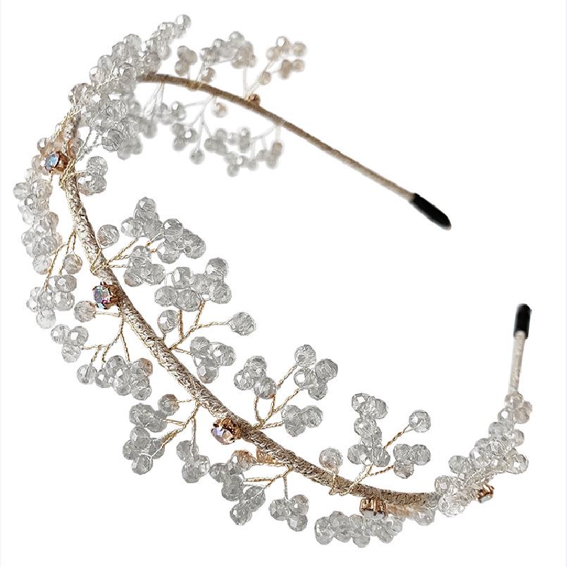 Korean Crystal Fairy Beaded Headband: Elegant, Versatile, Retro Bridal Hair Accessory