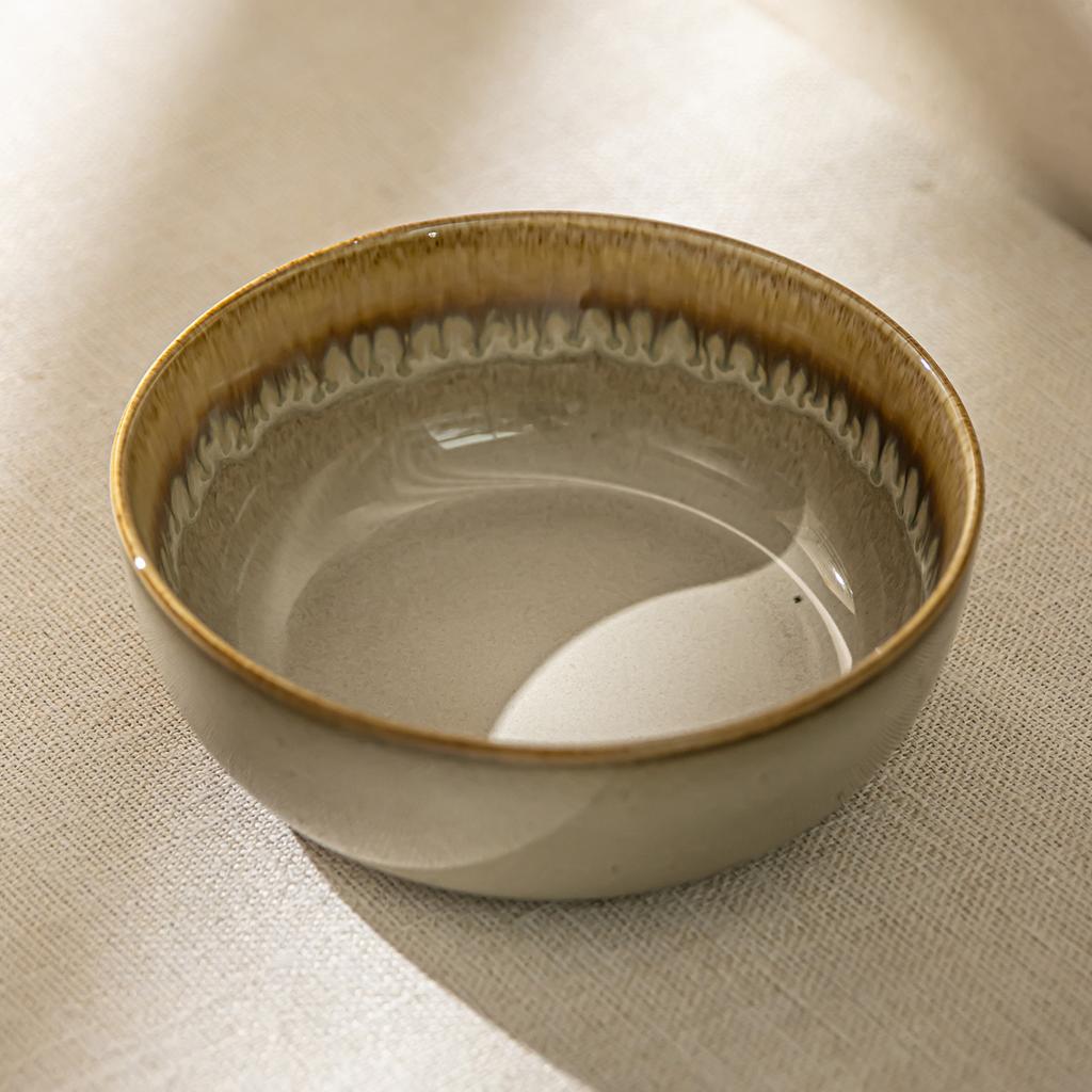 Vintage Kiln-Changed Ceramic Bowl Salad Bowl Home Restaurant Specialty Bowl Ramen Bowl Tableware Round Bowl