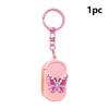 Mini Sliding Pill Box Keychain Compact Pill Container 3 Compartments BPA Free for Pocket Purse Travel Business Trip Use
